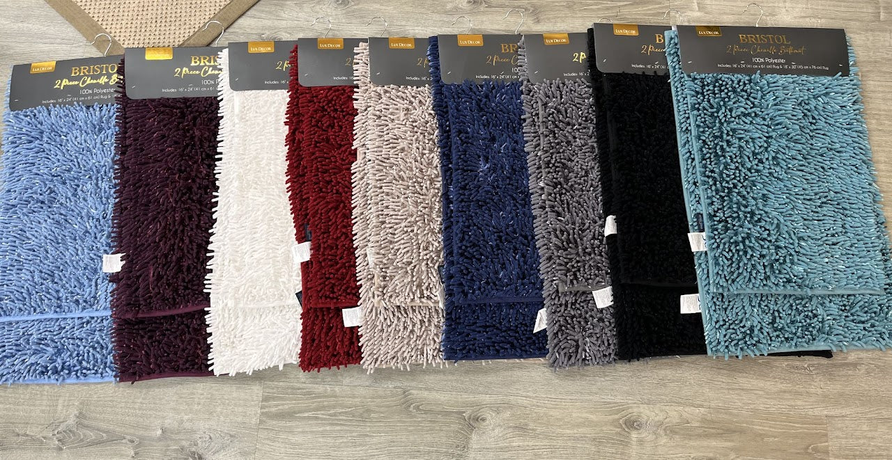 2PC BATHROOM MAT 12 ASSORTED IN THE BOX