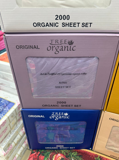 BOX Organic King size Bedsheet 4pc Set
