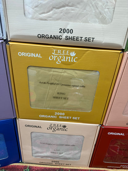 BOX Organic King size Bedsheet 4pc Set