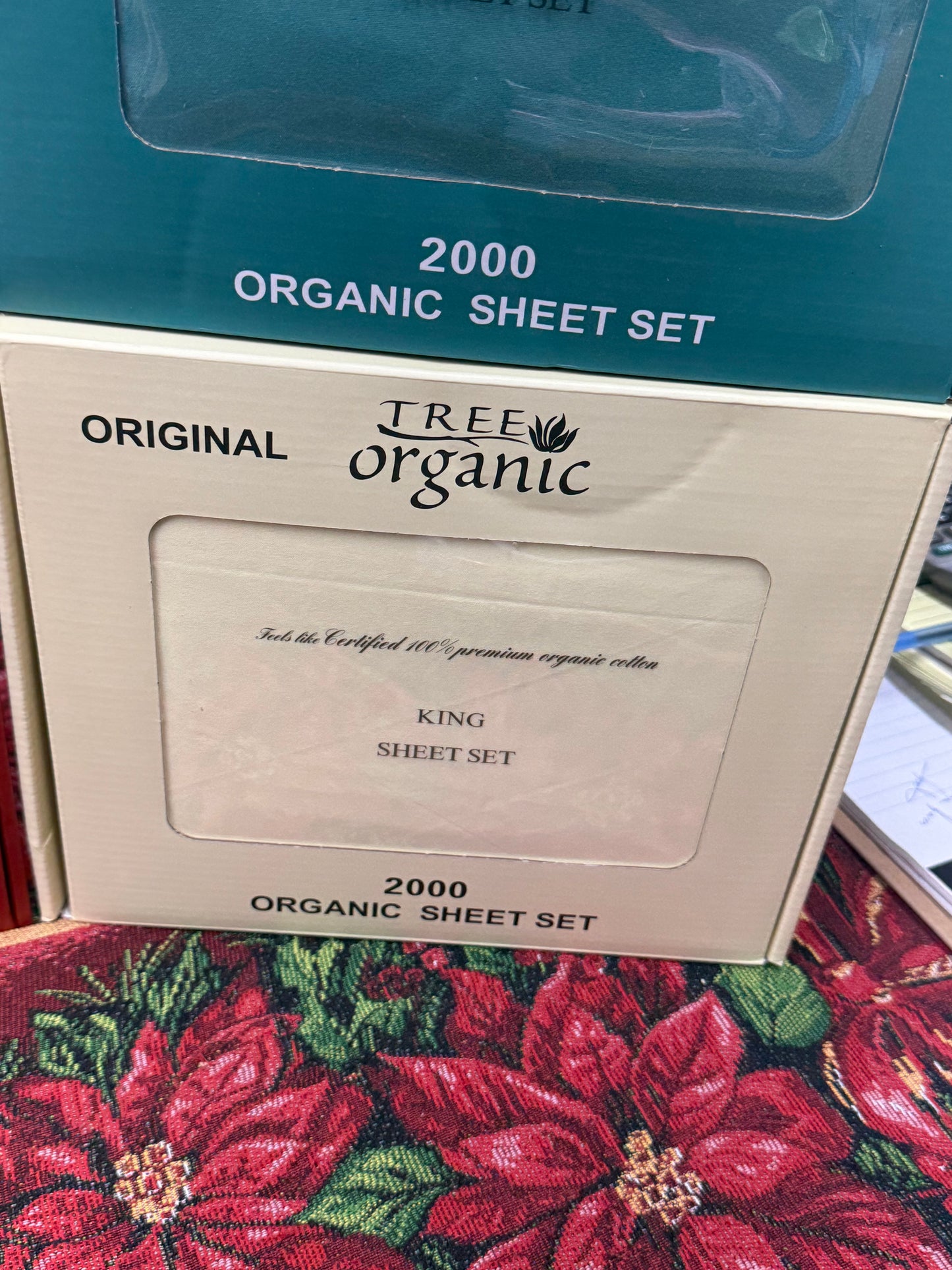 BOX Organic King size Bedsheet 4pc Set