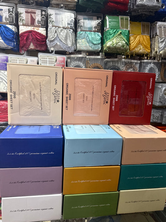 BOX Organic King size Bedsheet 4pc Set