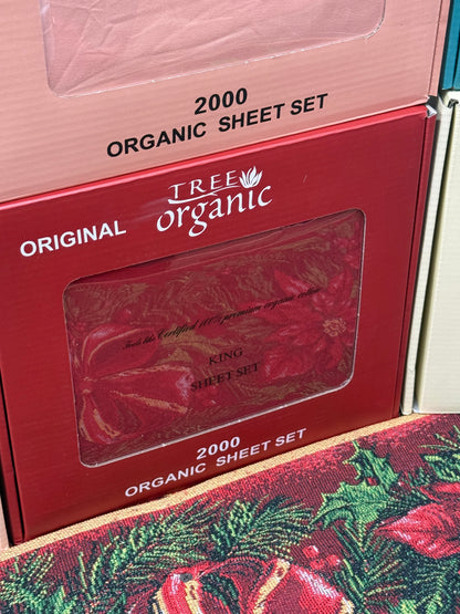 BOX Organic King size Bedsheet 4pc Set