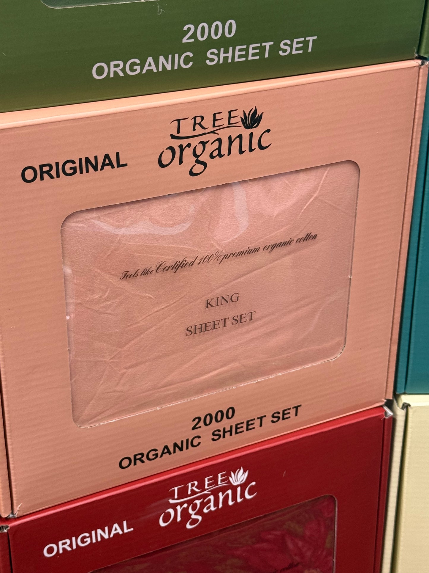 BOX Organic King size Bedsheet 4pc Set