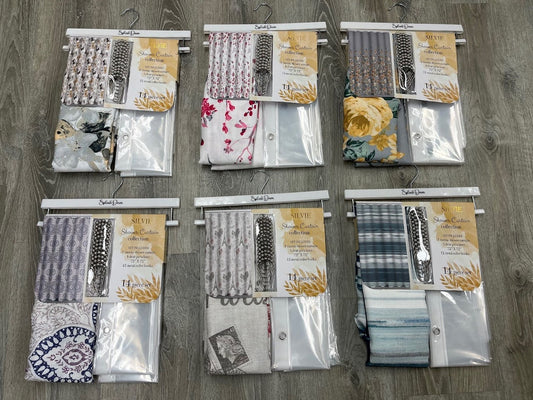 14 PC SHOWER CURTIAN WITH HOOKS
