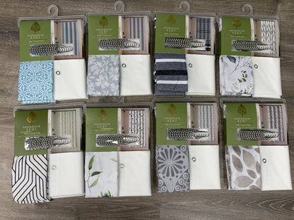 14 PC SHOWER CURTIAN WITH HOOKS