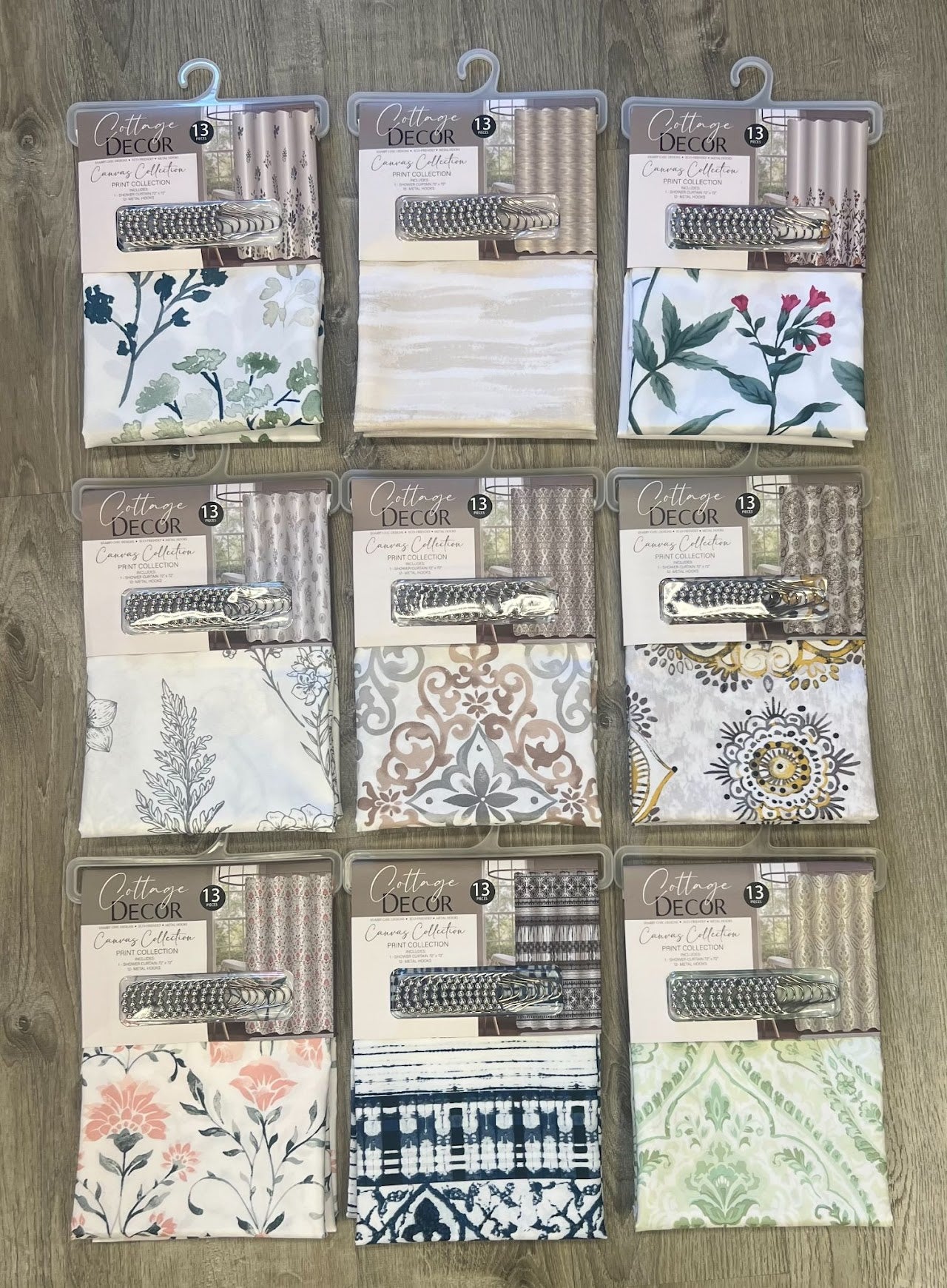 13 PC SHOWER PANEL ASSORTED BOX
